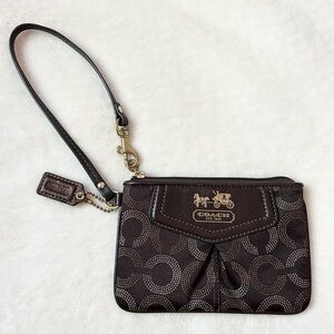 COACH Madison Dotted OP Art Wristlet